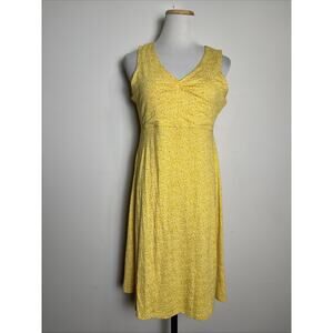 Toad & Co Rosemaire Dress Size Medium Yellow Floral Sleeveless Active Travel